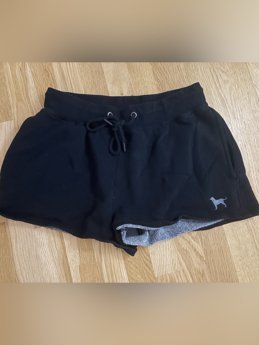 The Black Dog Women's Black Athletic Drawstring Shorts size Medium